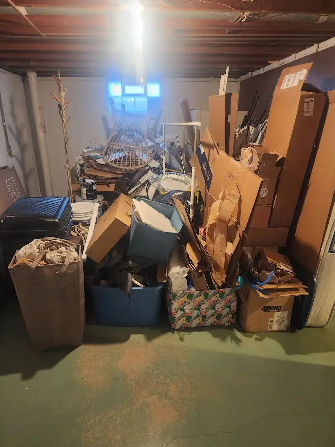 Roll-off dumpster container at job site for 4 Yard Dumpster Rental in Moulton